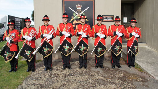 Set of fanfare trumpets to New Zealand Army